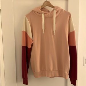 Scotch & Soda ombré stripe hooded sweatshirt— size M